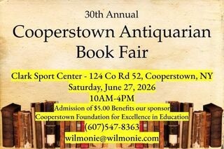 30th Annual Cooperstown Antiquarian Book Fair